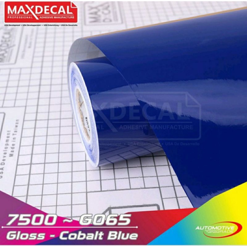 Sticker Stiker Skotlet Maxdecal Max Decal Cobalt blue Biru tua 7500 G065