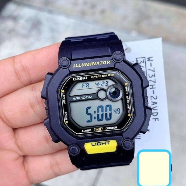 Casio Original W-737H- Series 1AVDF - 1A2VDF - 2AVDF Jam Tangan Pria Digital Karet