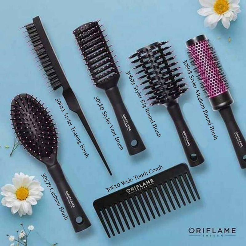 Styler Brush Cushion/Vent/Wide Tooth Comb/Detangle/Teasing/Medium Round/Big Round Brush/Brush Cleaner