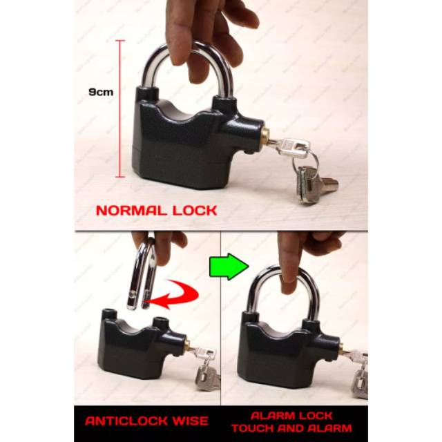 Gembok Alarm (Gembok ALARM Anti Maling)