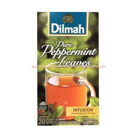 Dilmah Pure Peppermint Leaves Infusion 20Tea Bag Teh Rasa Mint Daun Mint