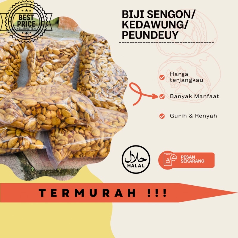 

Biji Sengon / Mindik / Kedawung / Peundeuy TANPA KULIT matang siap makan