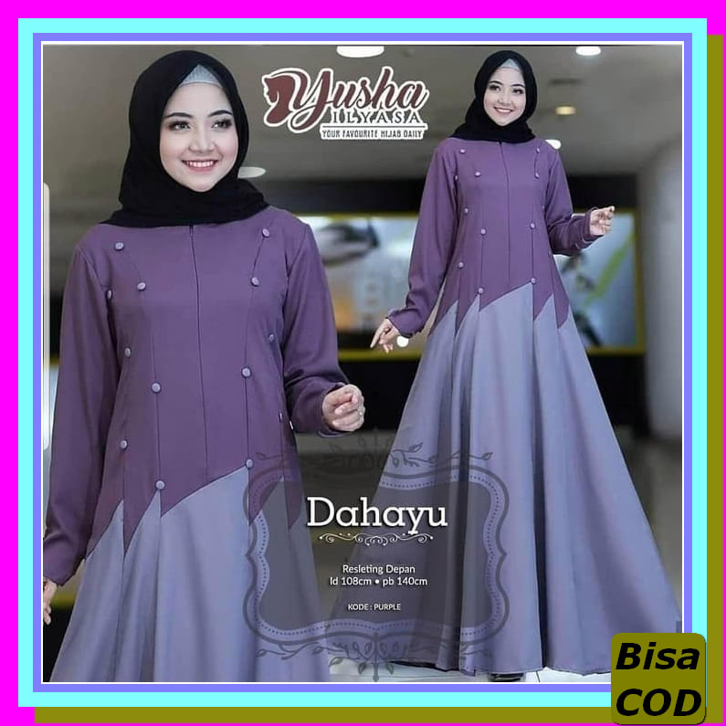 Gamis Lebaran Model Sekarang Kekinian Cewek Wanita Dress Termurah WS139 Baju Gamis Polos Baju Gamis