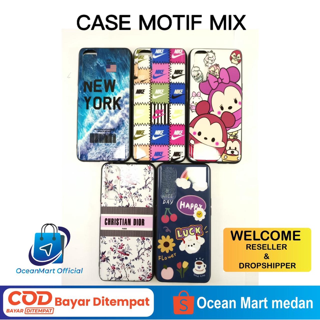 Case HP Motif Mix Realme 6 7 7i Softcase Handphone Aneka Gambar Aksesoris Handphone HP OCEANMART OCEAN MART Murah Grosir