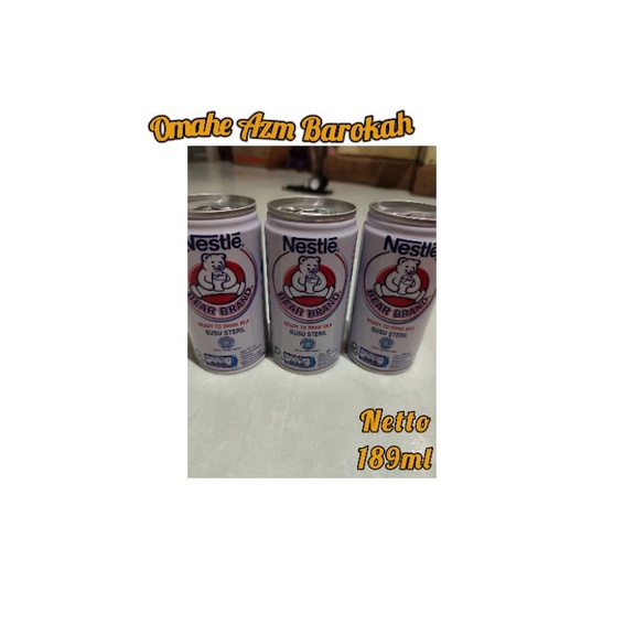 

Bear Brand Susu Steril 189ml / Susu Beruang Nestle Bear Brand