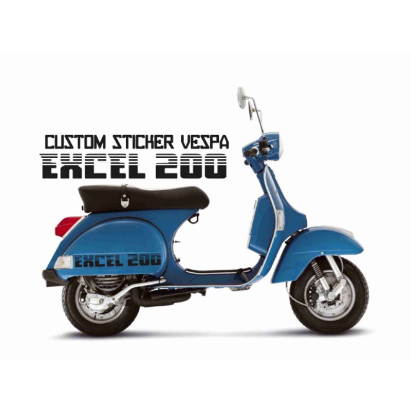 BISA COD ~ STICKER VESPA PX EXCEL 200 GARIS STICKER BOX VESPA EXCEL STICKER EXCEL VESPA STICKER CUST