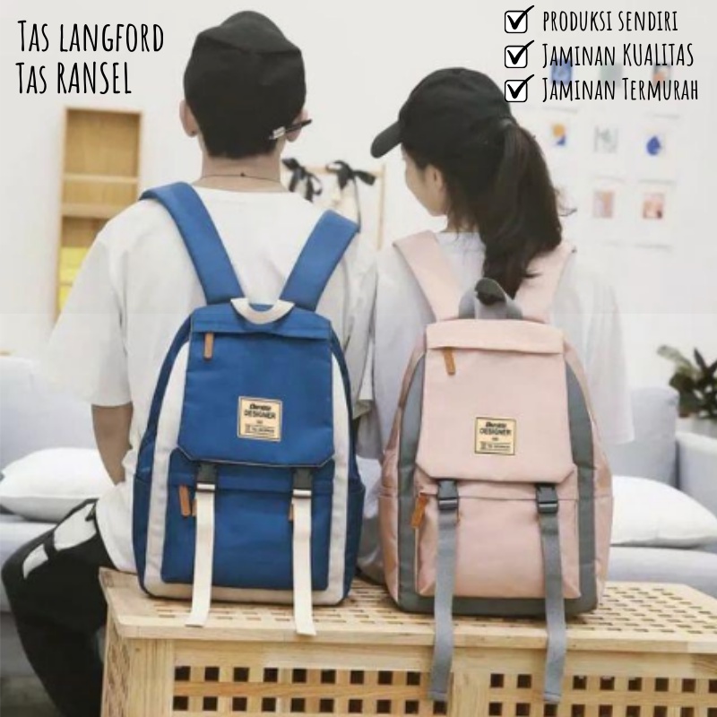 Tas Ransel Backpack Punggung Bahu Model Fashion Multifungsi Backpack Stylish Kekinian Import Korea Terbaru Sekolah Kuliah Kerja Liburan Travelling Perempuan Wanita Cewek