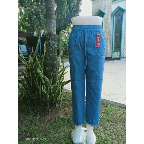 BAWAHAN WANITA CELANA BEGGY PANS GREY SEMI JEANS JUMBO BB 50-70 TERMURAH-begy rawis stdr