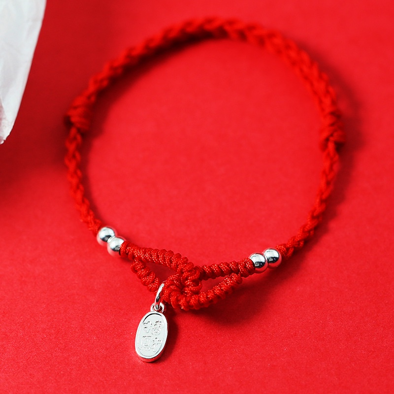 Gelang Tali Merah Bahan S925 Silver Untuk Wanita