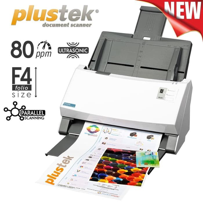 

Plustek SmartOffice PS456U Plus Scanner ADF Komputer Dokumen A4 F4 Folio