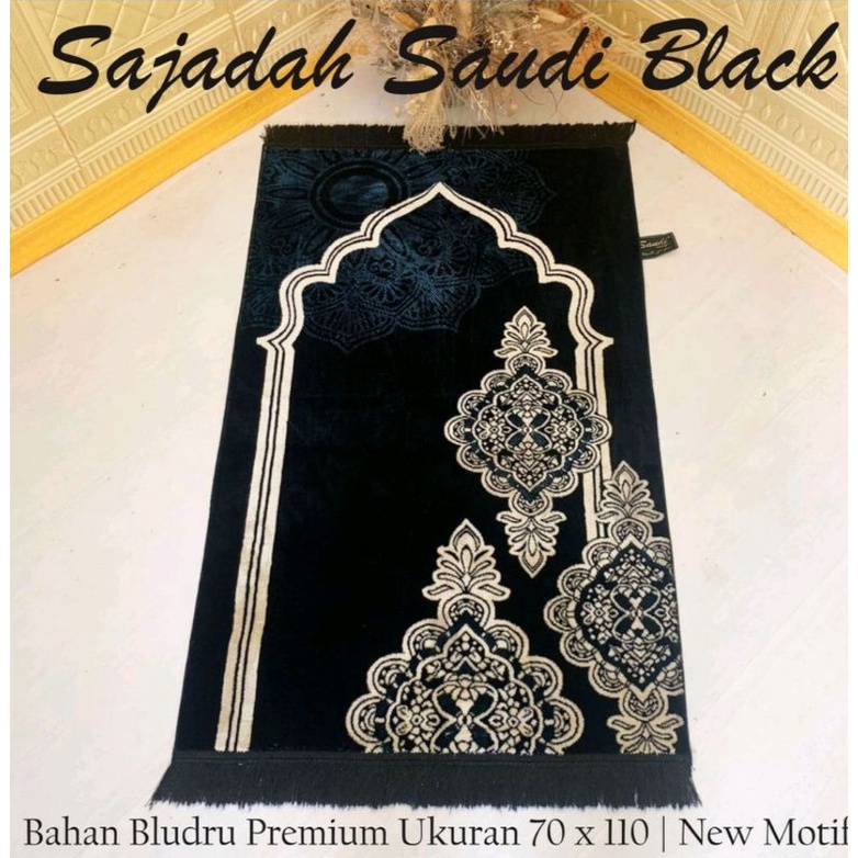 Sajadah saudi hitam Sajadah turky bulu halus original