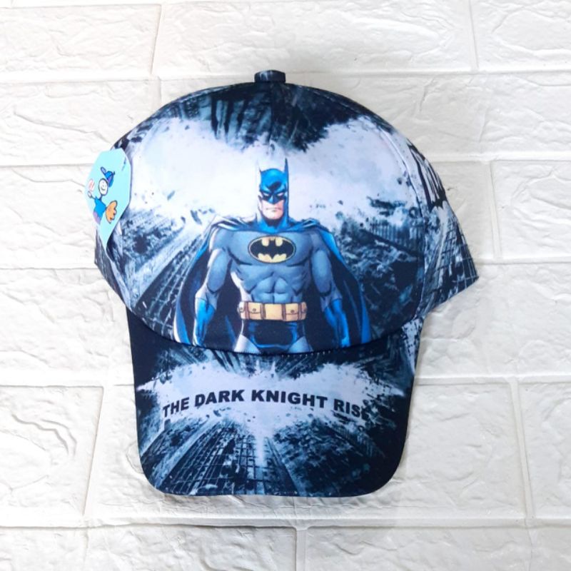 topi anak PREMIUM usia 1 2 3 4 tahun karakter superhero superman captain america kuda pony frozen-Batman