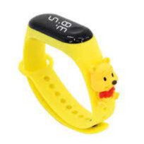 TOMSTORE.ID JT027 Jam Tangan anak Elektronik Led Waterproof Motif Untuk Anak Karakter Import Cod-KUNING POOH