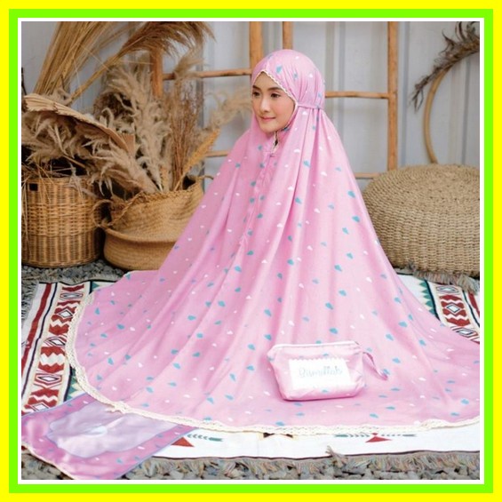 Mukena Dewasa Bordir Timbul Cantik Murah Remaja Elegan Sultan I4A6 Motif Bunga Daun Jumbo Polos Baha