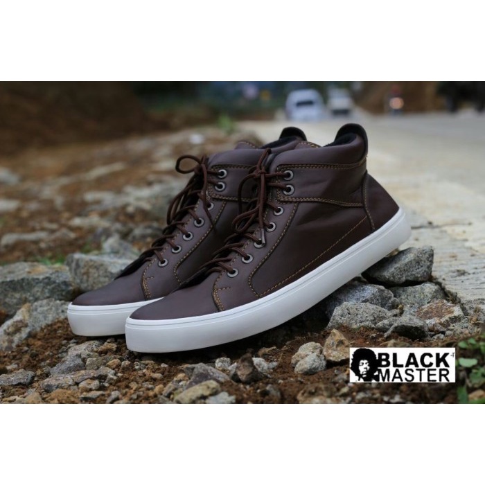 Sepatu Sneakers High Casual Pria Black master Dc Original