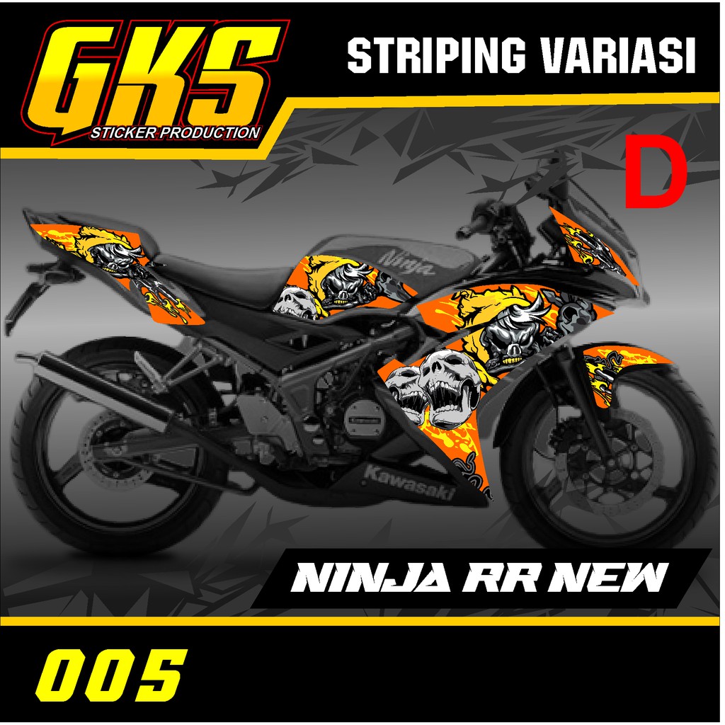 [COD] Sticker Striping Ninja RR New 005- Stiker Variasi List Motor Ninja RR New Motif Sull Terlaris