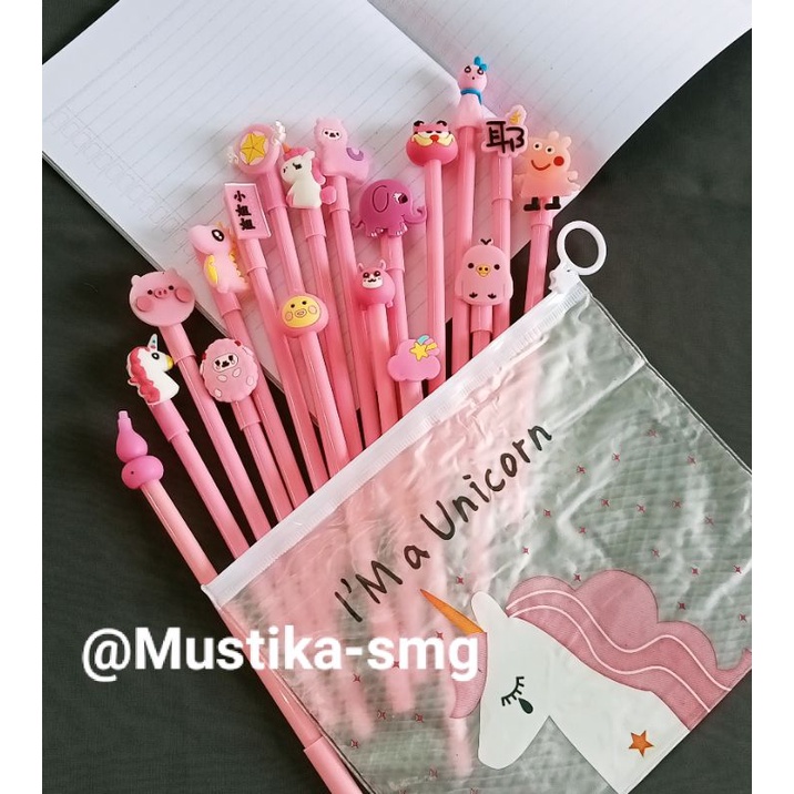 

pulpen korea lucu/10 free pouch /karakter random