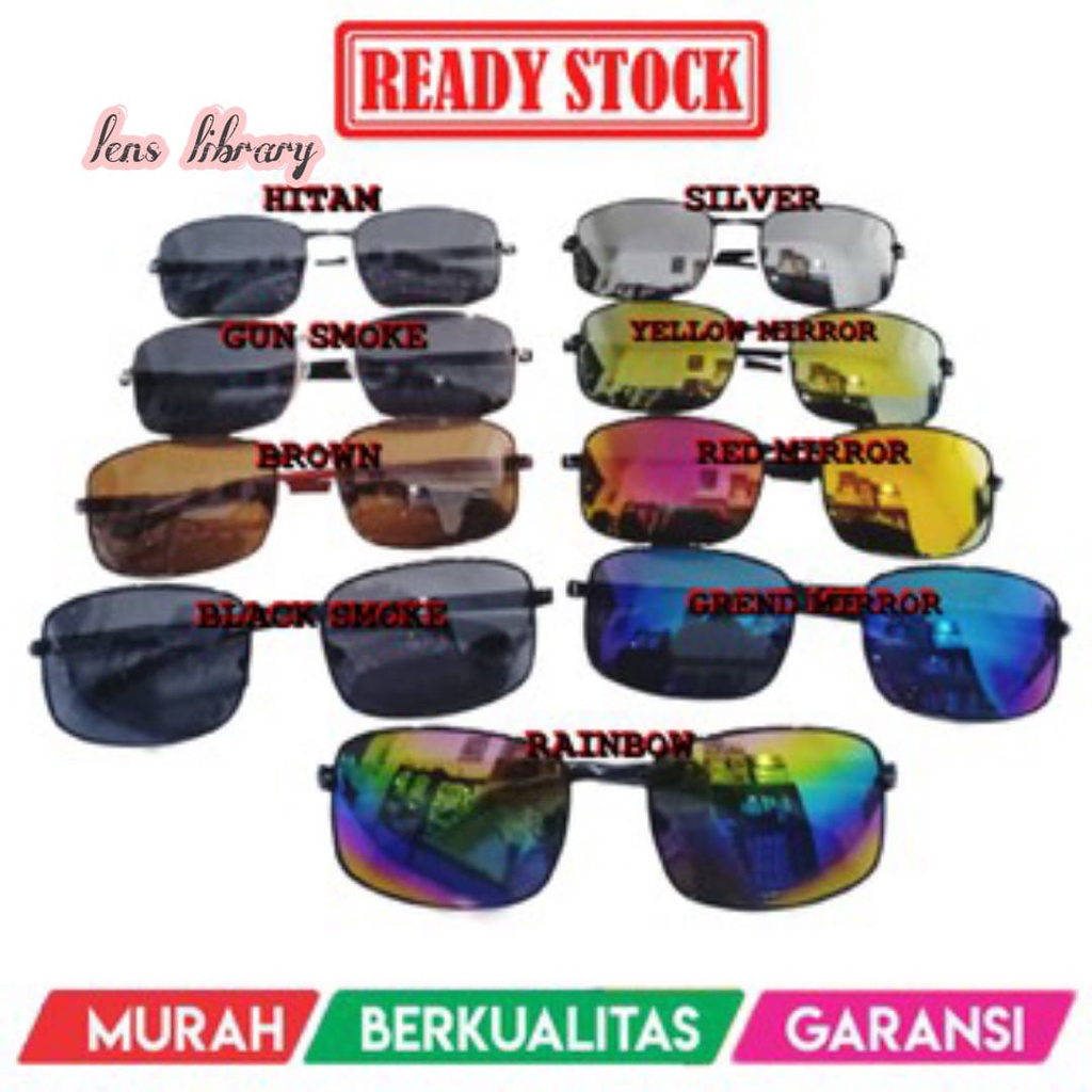 KACAMATA HITAM ANTI UV /KACAMATA LENSA GELAP / KACAMATA WANITA PRIA