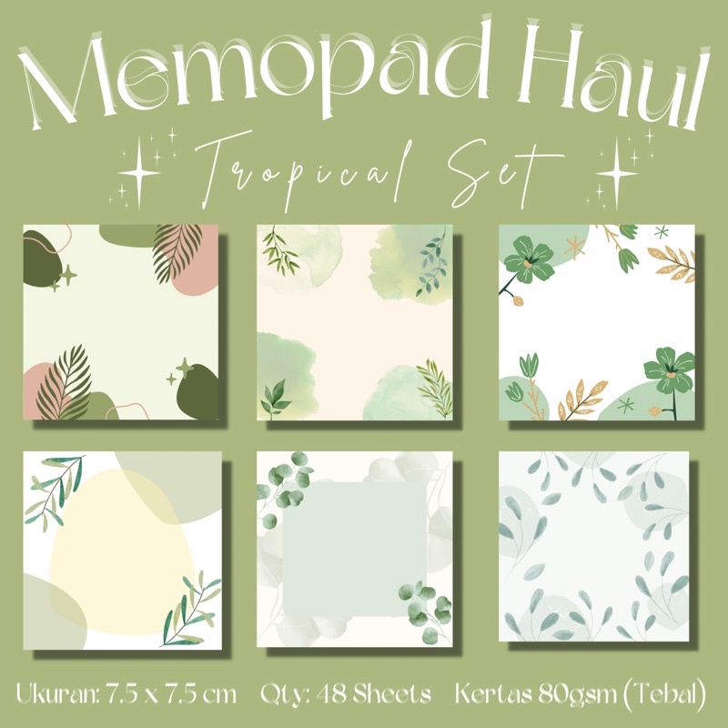 

[NEW]❤️ MEMOPAD Haul _ Tropical Set / Memo Notes / Aesthetic MemoPad