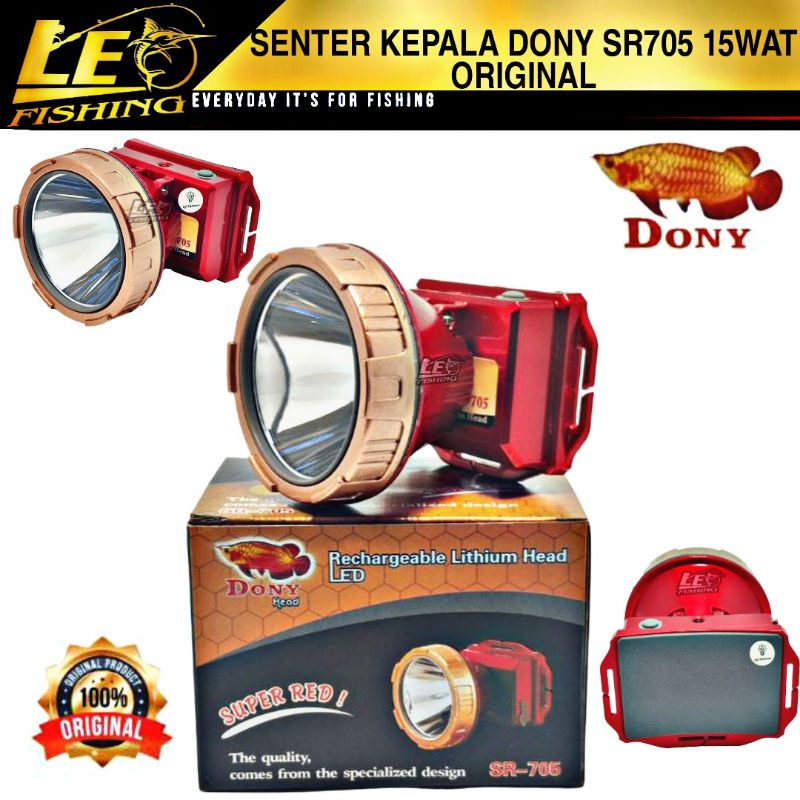 SENTER KEPALA DONY SR 705 15WAT DONY ORIGINAL SENTER KEPALA TERLARIS HEADLAMP TERLARIS