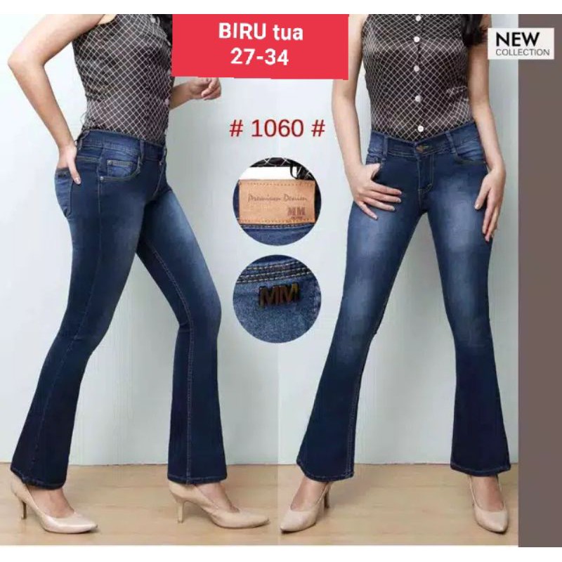 Celana Jeans Cutbray Jumbo Wanita 27-34 Panjang Big Size Import