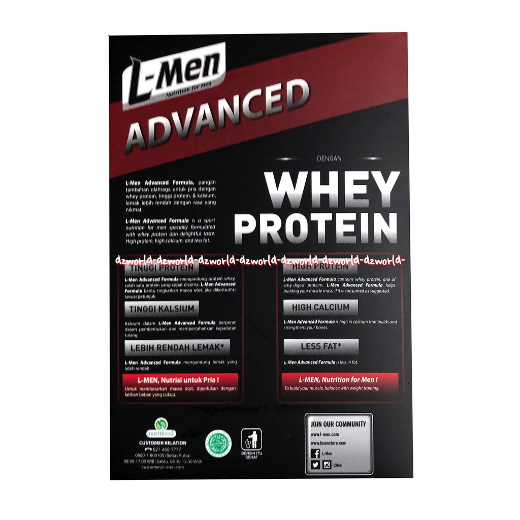 L-Men Advanced 250gr Whey Protein High Protein Rasa Cappucino Lmen Susu Nutrisi Untuk Pria Cowok Agar Lebih Berotot Fitnes L men Bubuk Rasa Coklat Late Kapuccino Kemasan Merah