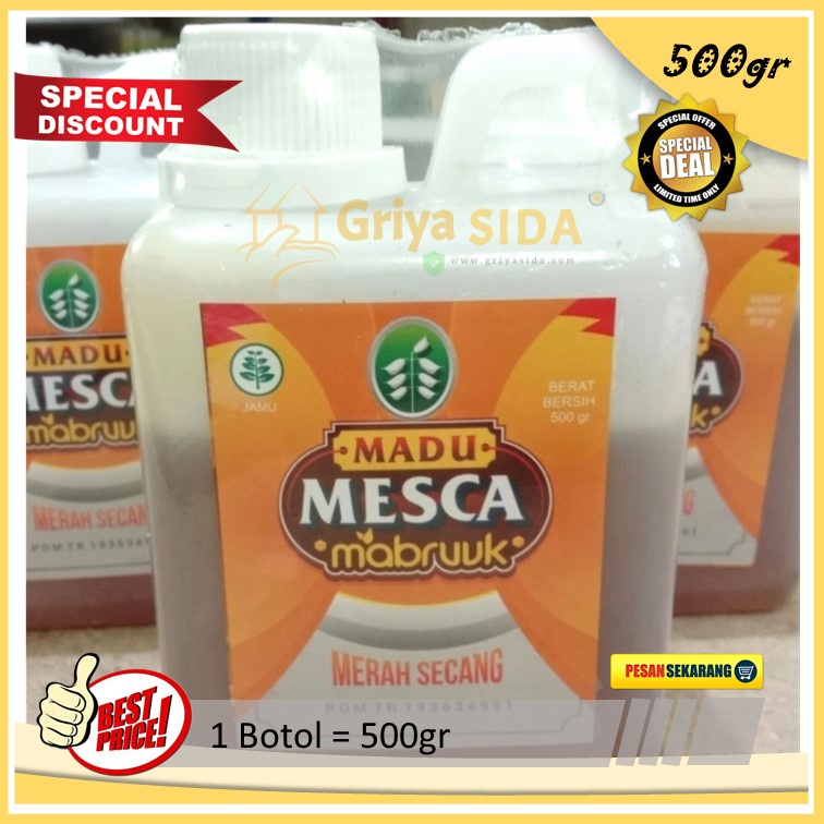 Madu merah 500gr madu mesca mabruuk mabruk madu 0.5kg madu secang