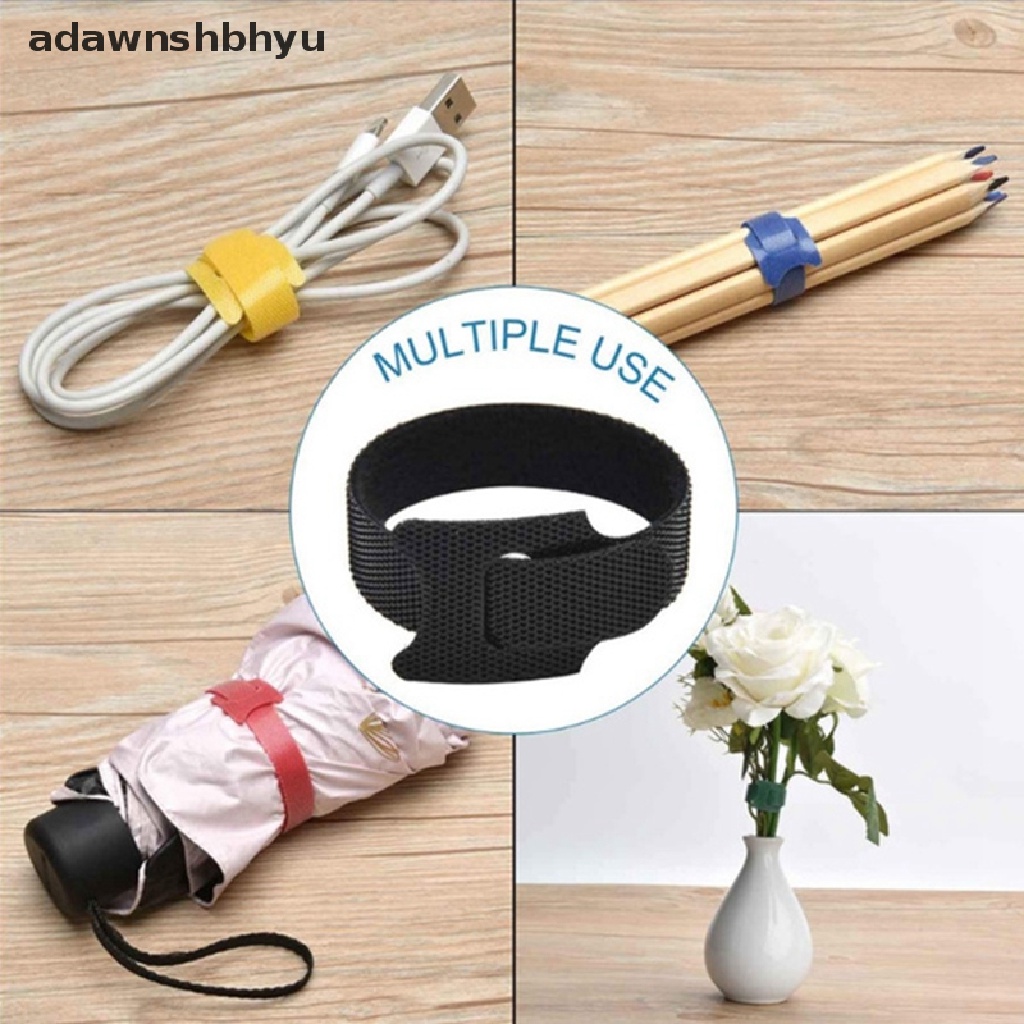 Adawnshbhyu 50pcs Detachable Cable Ties Warna Reusable Nylon Ties T-Type Cable Organizer