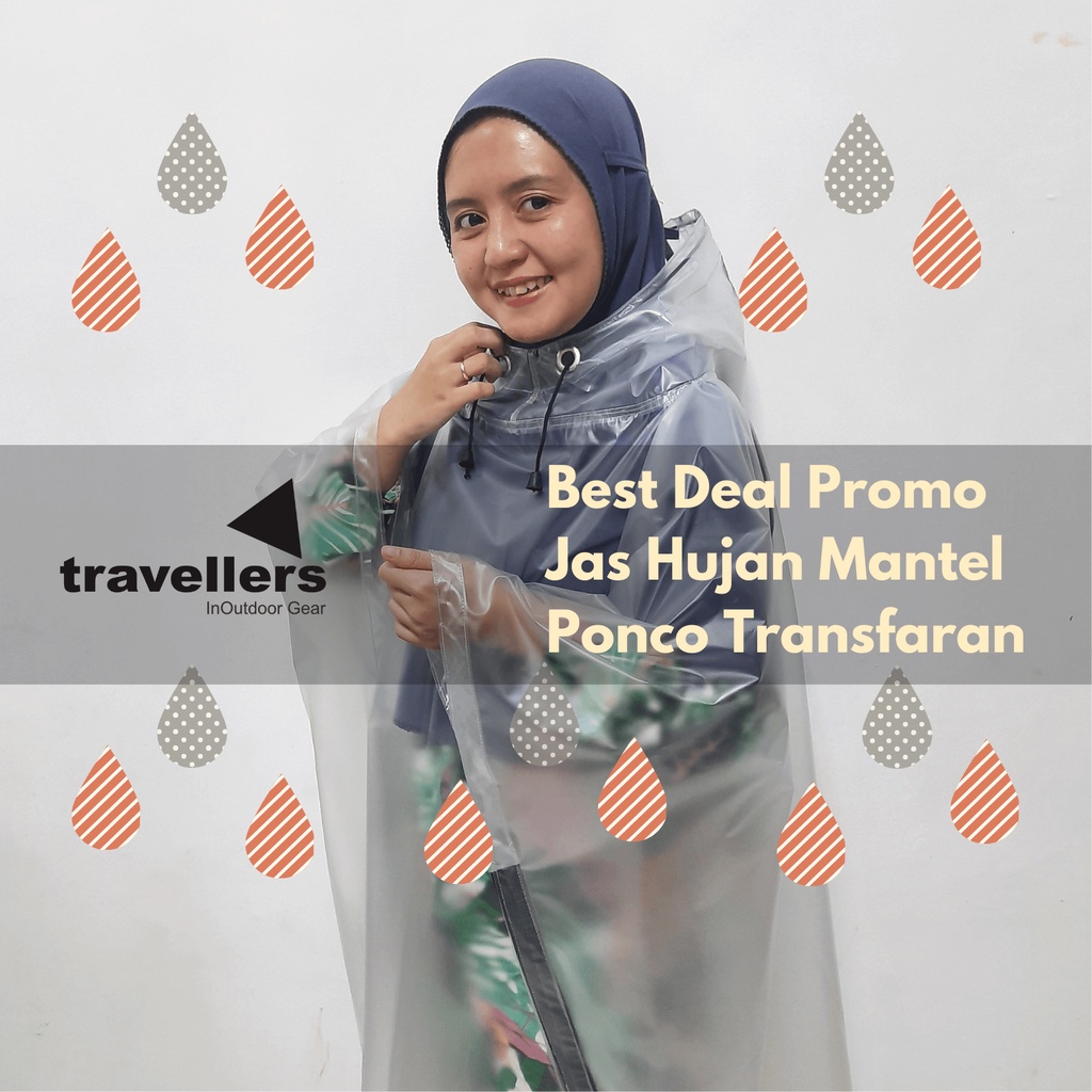 Jas Hujan Mantel Ponco Transfaran