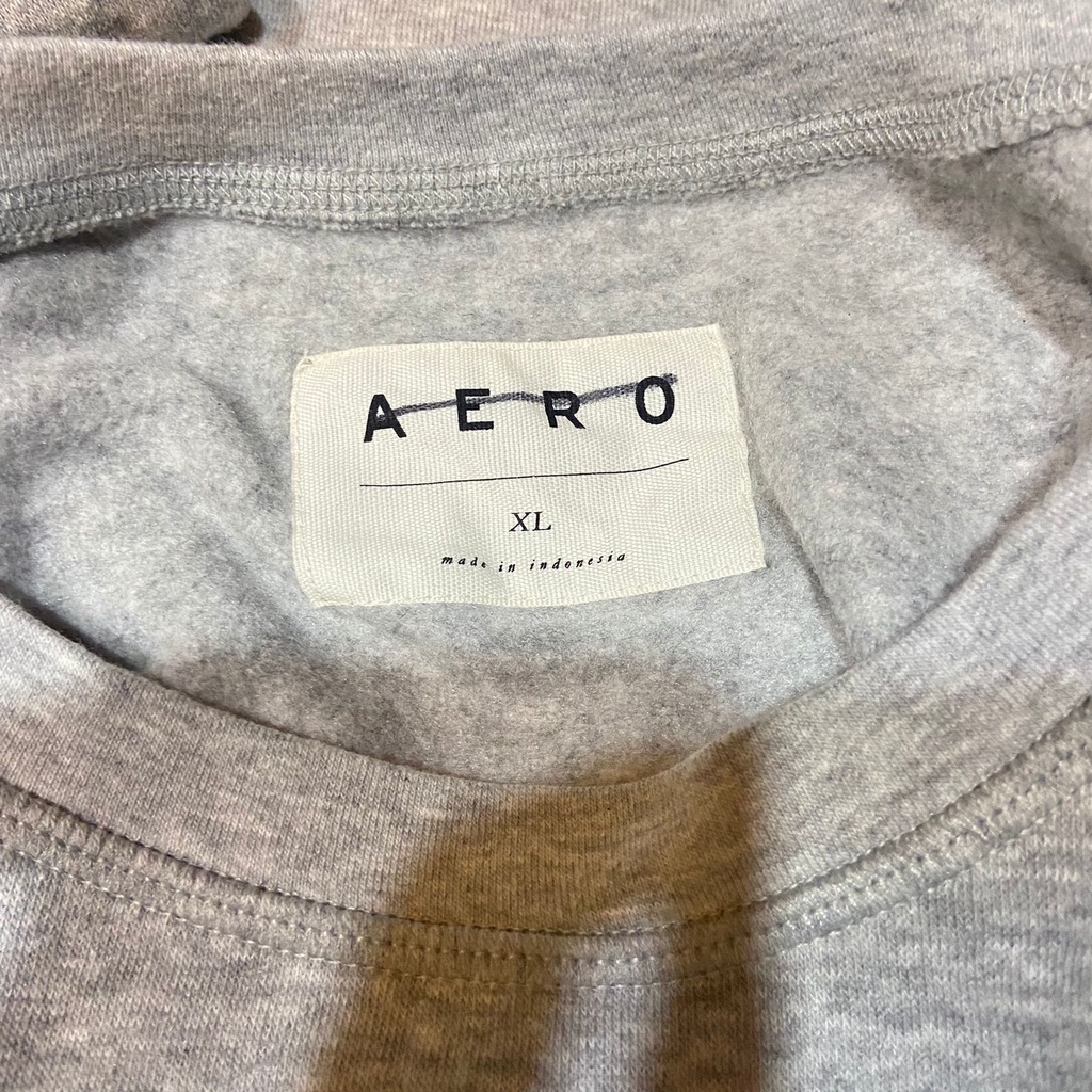 AEROPOSTALE Crop Sweater MAUI Sweatshirt Grey Misty Fleece Original