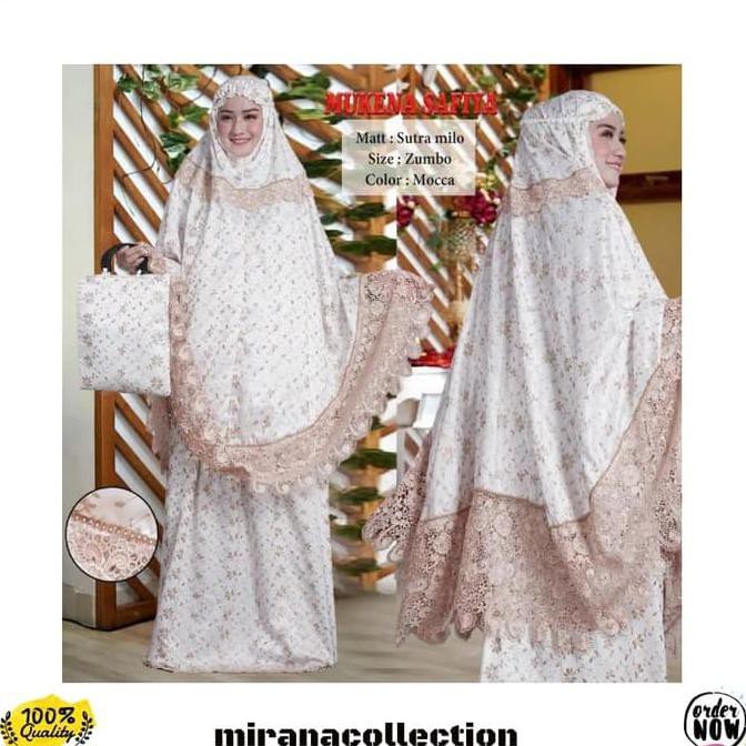 Ori&Terjamin Mukena Wanita Safiya Mukena Wanita Dewasa Premium Bahan Sutra Terlaris