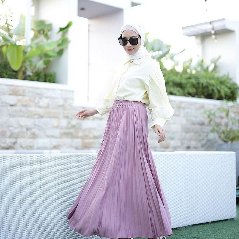 ROK PLISKET PREMIUM 100 % DI JAMIN BAHAN SUPER TEBAL