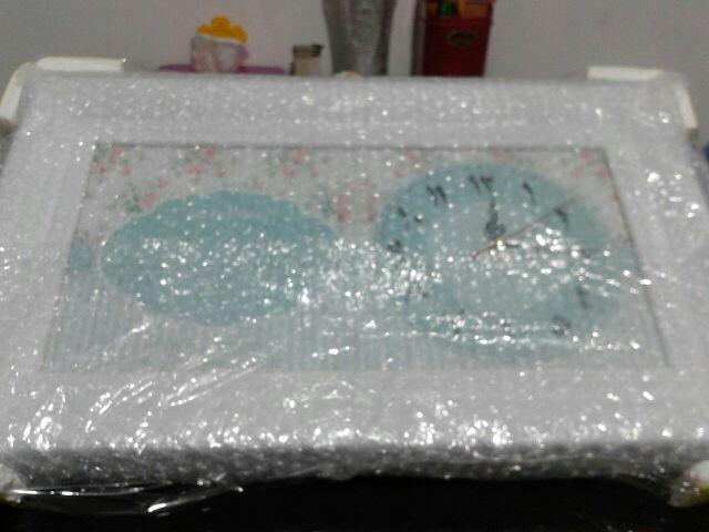 Hiasan Jam Dinding Untuk Kado Pernikahan Shabby Tosca Pink Uk 20x40 Frame Ukir