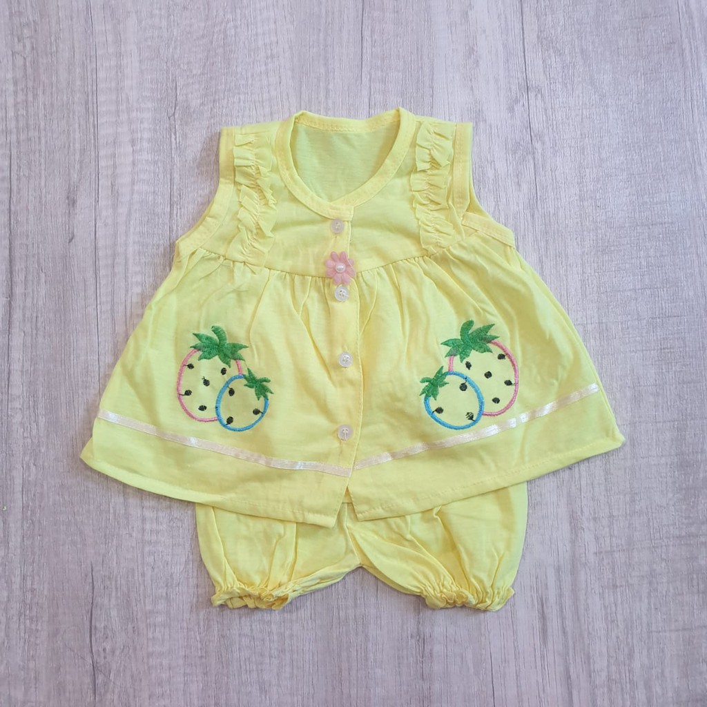 setelan dress anak lucu stroberi