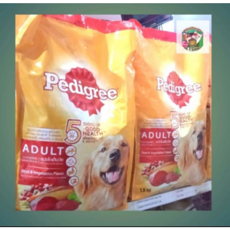 Pedigree Adult Beef &amp; Vegetables Flavor 1,5kg Dog food Adult