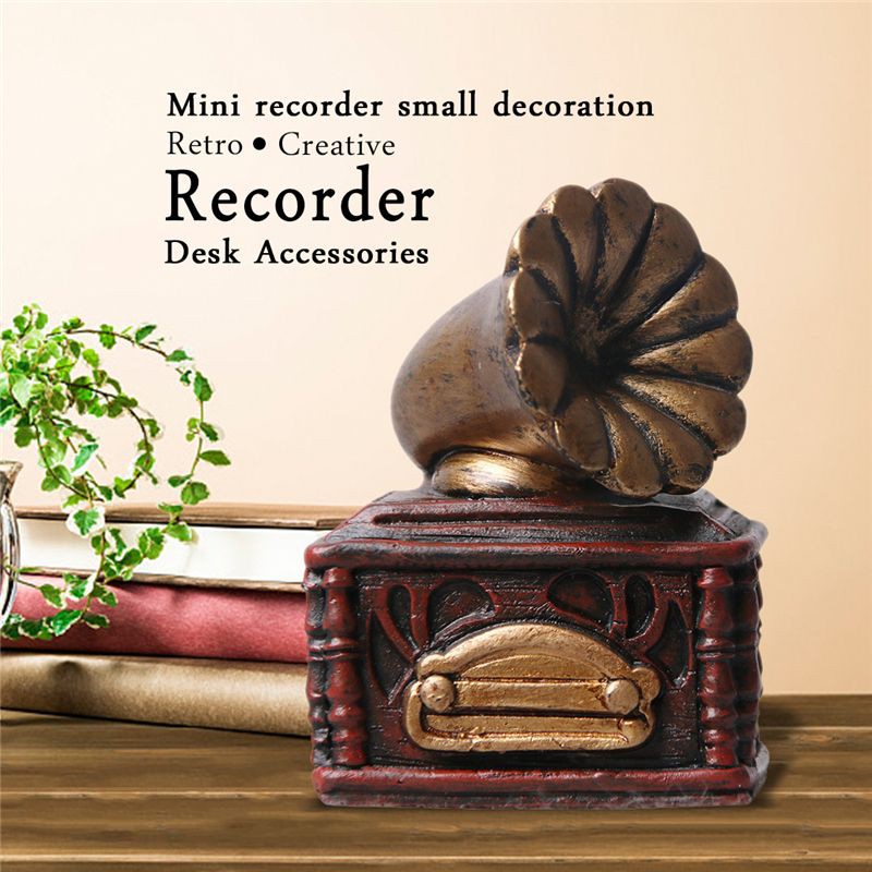 Vintage Old Creative Resin Mini Disc Recorder Small Ornaments Desk Accessories H Shopee Indonesia