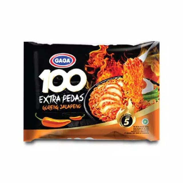 

Gaga 100 Ekstra Pedas Mie Instan Goreng Jalapeno 85 g