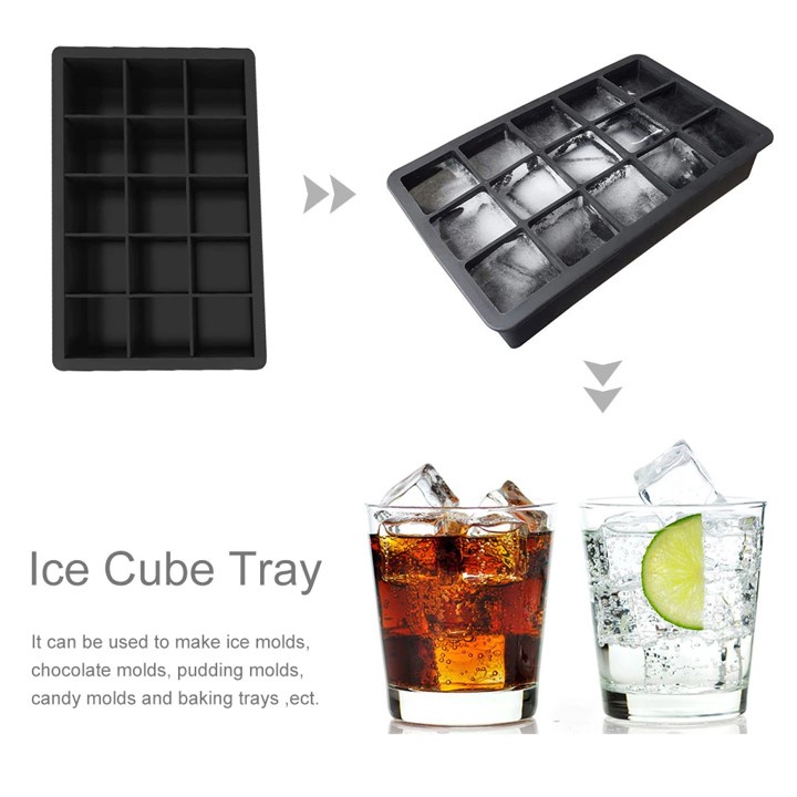 Cetakan Es Batu Silikon Bulat Bola Kotak Ice Ball Cube Tray Silicone