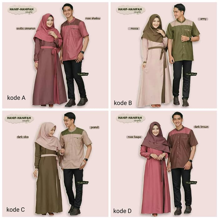 Gamis Couple Fashion Terbaru Hanif - Hanifah