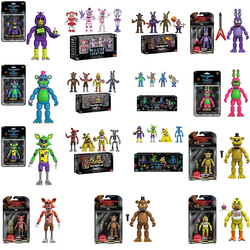 4pcs / Set Mainan Action Figure Karakter Kartun Anime Five Nights Freddy Bahan PVC Untuk Hadiah Anak