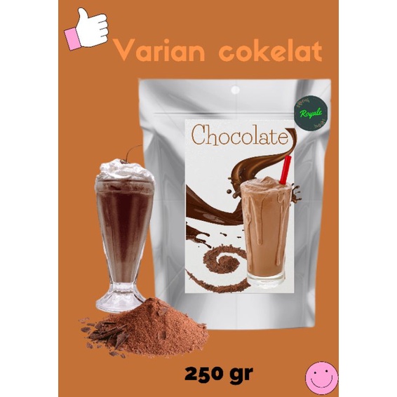 

BUBUK MINUMAN RASA VARIANT COKELAT 250 GRAM/BUBUK MINUMAN INSTANT/BUBUK MINUMAN KEKINIAN
