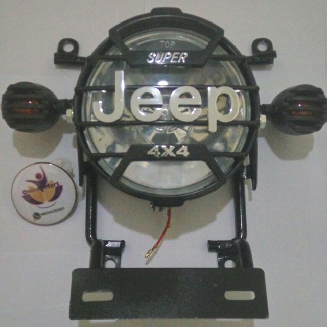 Lampu jeep variasi rx king plus brecket plus lampu sen full hitam