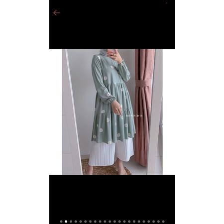 baju tunik kekinian atasan wanita terbaru OOTD hijab kekinian rayon