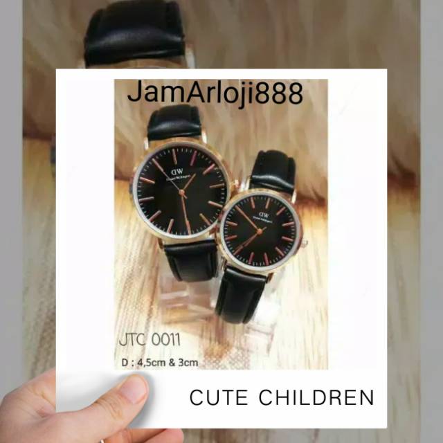 (Cod√)Jam Tangan Couple D-M Strap Kulit (Dikirim Dari Jakarta Pusat)