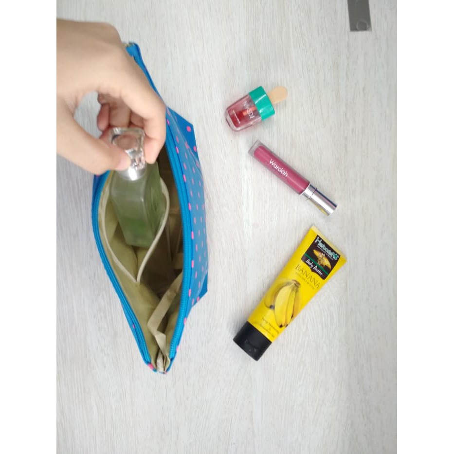 Pouch Cosmetik Queen Cermin Travel Organizer Pouch