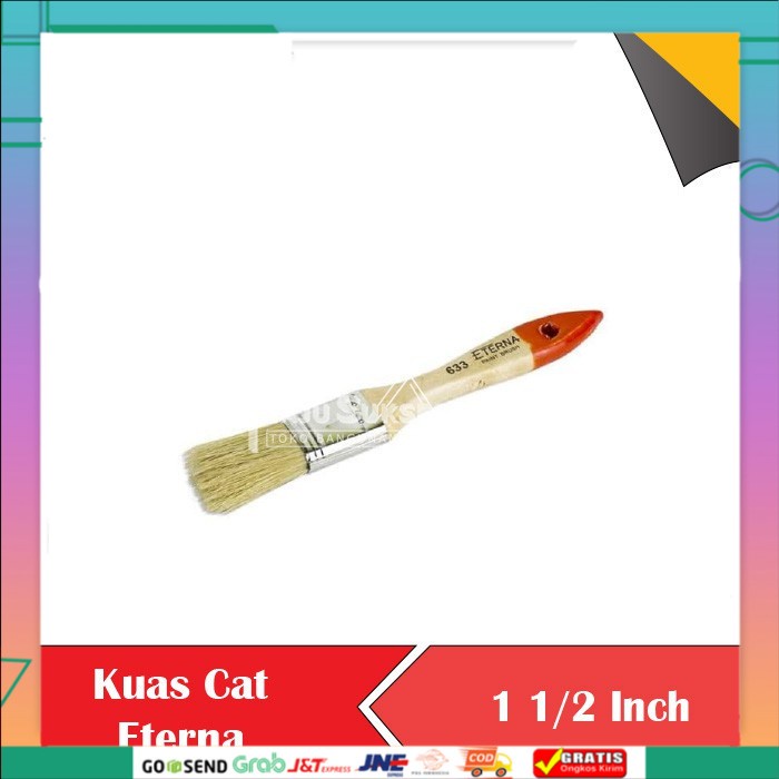 

KUAS CAT ETERNA 633 1 1/2 INCH KUAS GAGANG KAYU TEBAL PAINT BRUSH KUAS 1 1/2 " KUAS ETERNA ASLI Terbaru