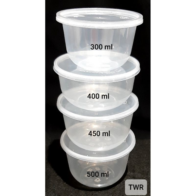 Thinwall Bulat / Food Container / Kotak Makan 300 ml RB