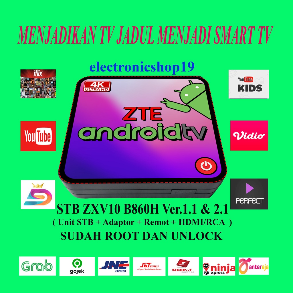 STB 4K B860 Ram 1Gb dan Ram 2Gb sudah root & unlock full aplikasi