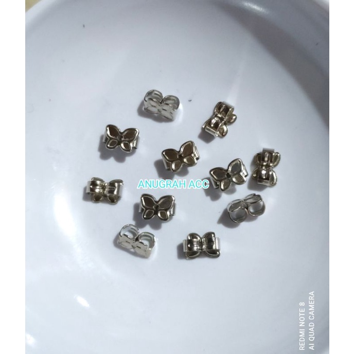pengunci belakang anting tusuk / pantat anting tusuk motif kupu kupu