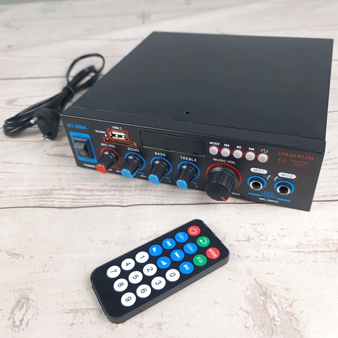 VCACA Car Audio Amplifier Bluetooth 5.0 Stereo 2 Channel 800W - 7RSK8OBK